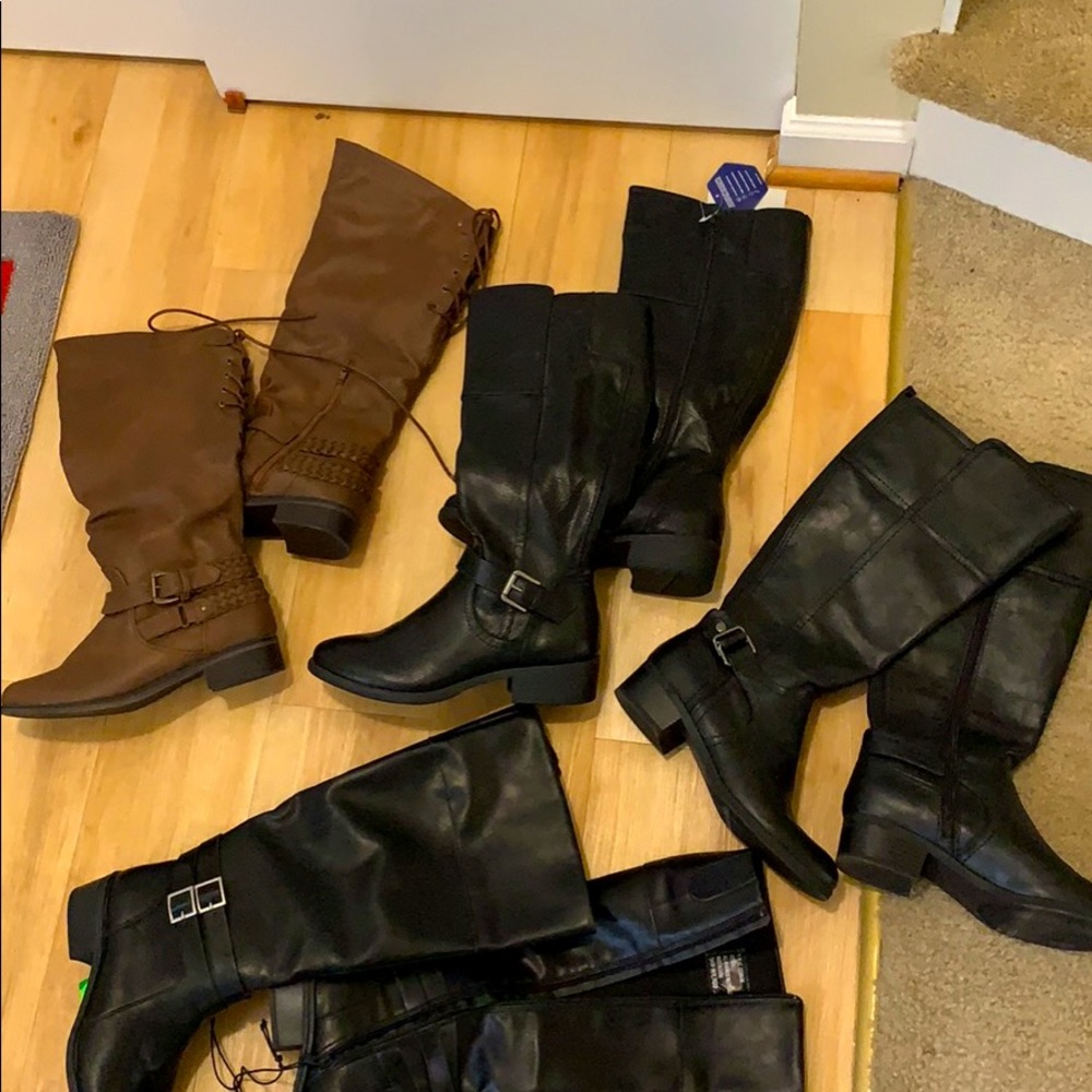 4 pairs of new women’s tall riding boots